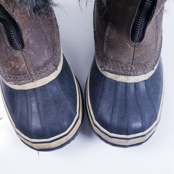Sorel Women's Tall Faux Fur Front Zip Waterproof Winter Boots Size 7 - Picture 6 of 9